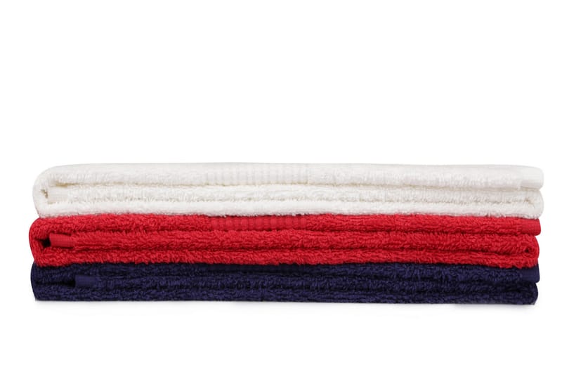 Tarilonte Håndklæde 3-pak - Rød/Hvid/Blå - Håndklæder
