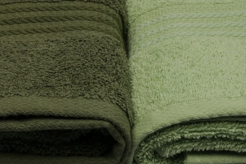 Hobby Håndklæde 50x90 cm 4-pak - Grøn - Håndklæder