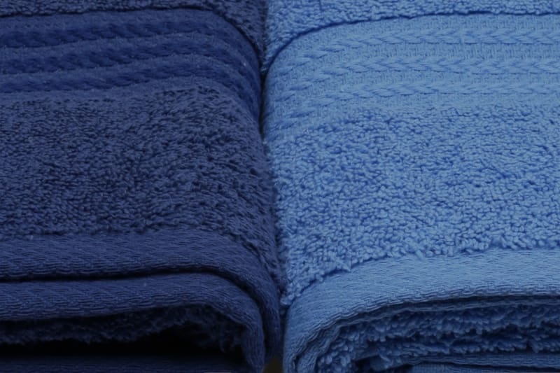 Hobby Håndklæde 50x90 cm 4-pak - Mørkeblå/Blå/Lyseblå - Håndklæder