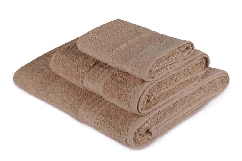 Hobby Håndklæde Sæt med 3 - Beige - Håndklæder