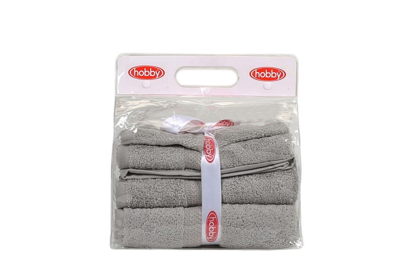 Hobby Håndklæde Sæt med 3 - Grå - Håndklæder