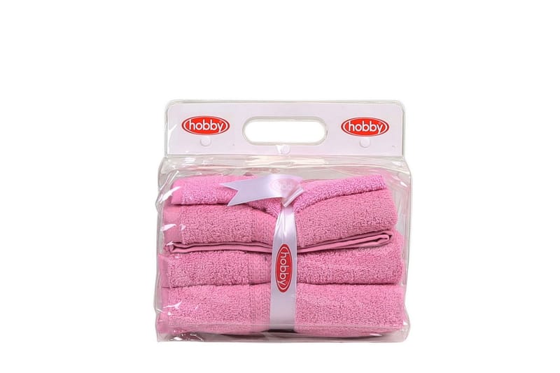 Hobby Håndklæde Sæt med 3 - Lyserød - Håndklæder
