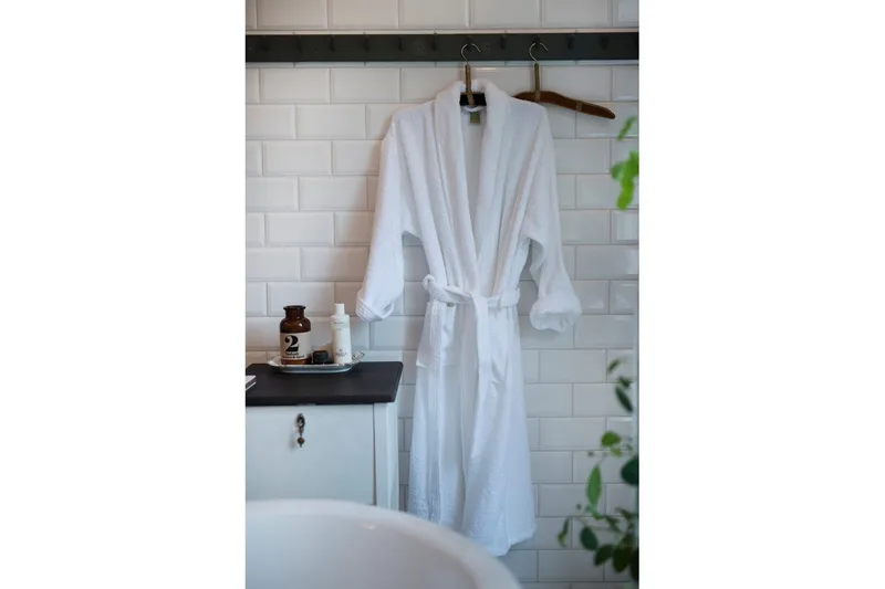 Badekåbe 360 g, Unisex Hvid - Tekstiler - Badetekstiler - Morgenkåber & badekåber