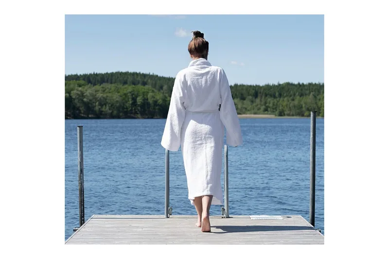 Badekåbe 360 g, Unisex Hvid - Tekstiler - Badetekstiler - Morgenkåber & badekåber