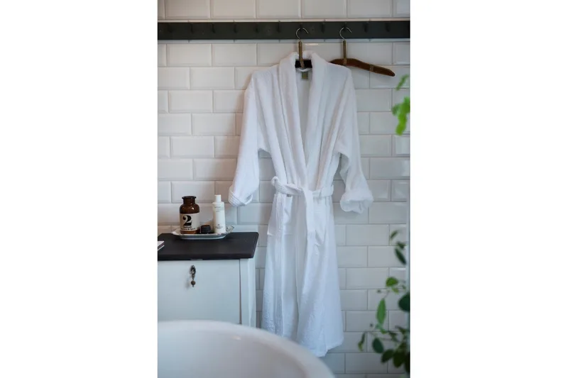 Badekåbe 360 g, Unisex Hvid - Tekstiler - Badetekstiler - Morgenkåber & badekåber