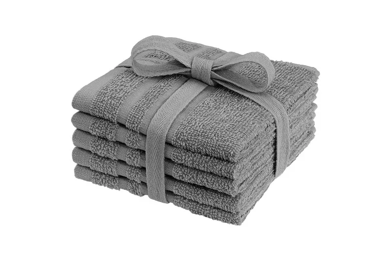 Vaskeklude Basis 25 x 25 cm - Grå - Tekstiler - Badetekstiler - Håndklæder