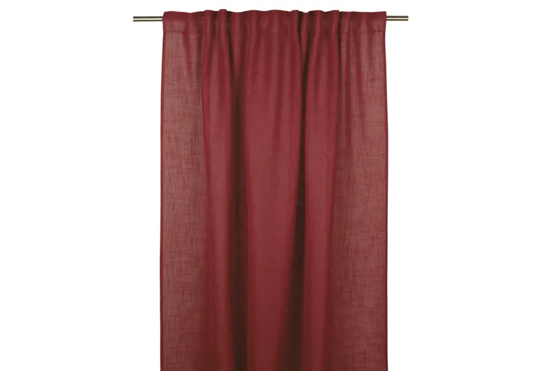 Alan Gardinlængde 140x300 cm - Rød - Tekstiler - Gardiner - Lange gardiner - Gardiner med læg