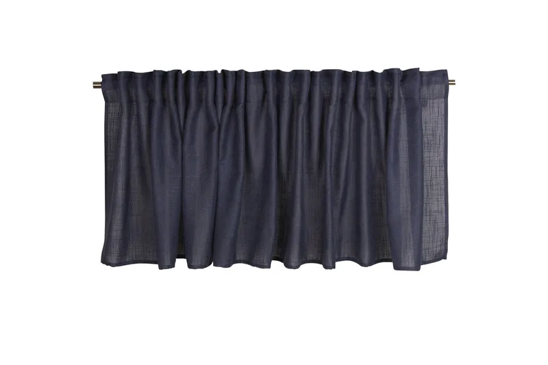 Brooklyn Gardinkappe 55 cm - Marineblå - Tekstiler - Gardiner - Lange gardiner - Gardiner med læg