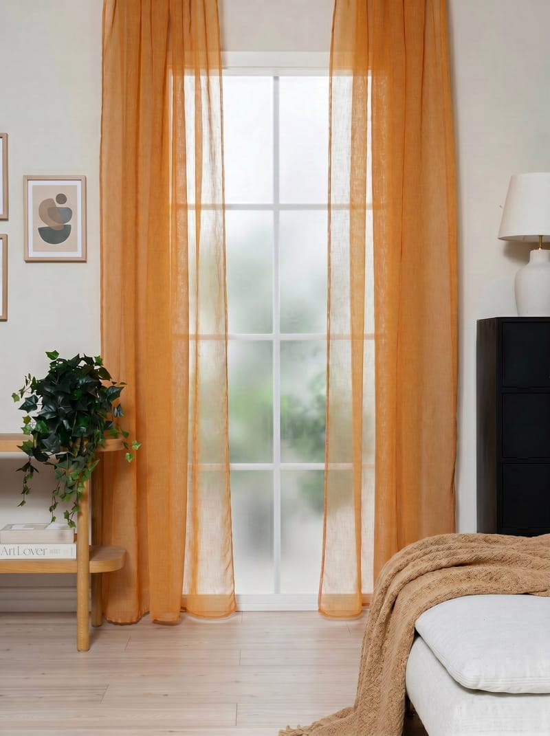 Gardin Felicia 140x240 cm - Gul - Tekstiler - Gardiner - Lange gardiner