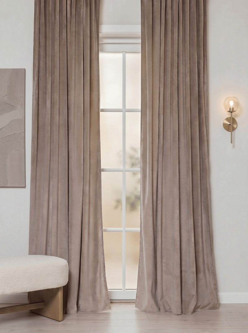 Gardin Saga 140x240 cm - Greige - Tekstiler - Gardiner - Lange gardiner