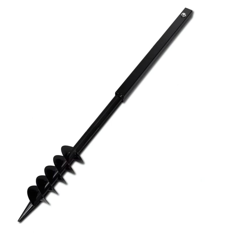 jordbor m. håndtag 80 mm dobbelt spiraler stål sort - Tekstiler - Gardiner