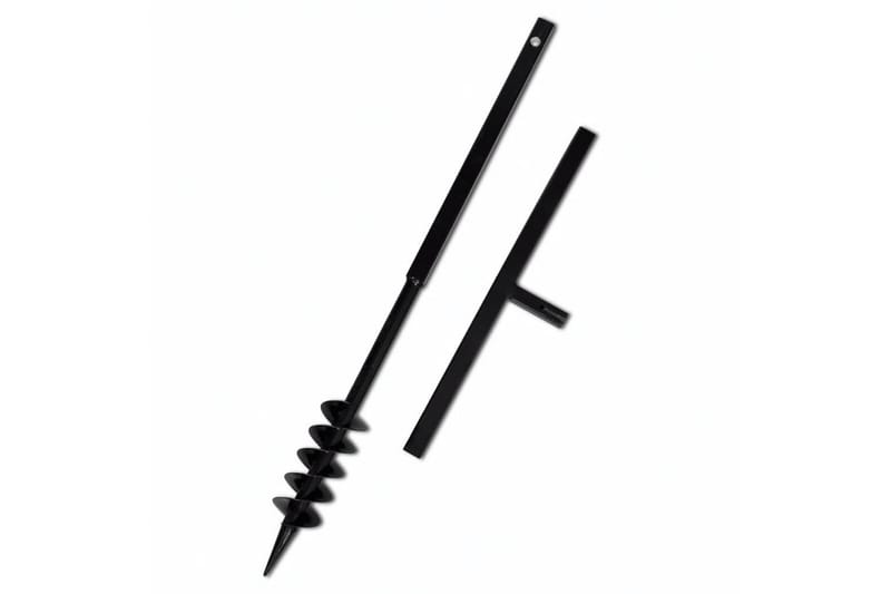 jordbor m. håndtag 80 mm dobbelt spiraler stål sort - Tekstiler - Gardiner