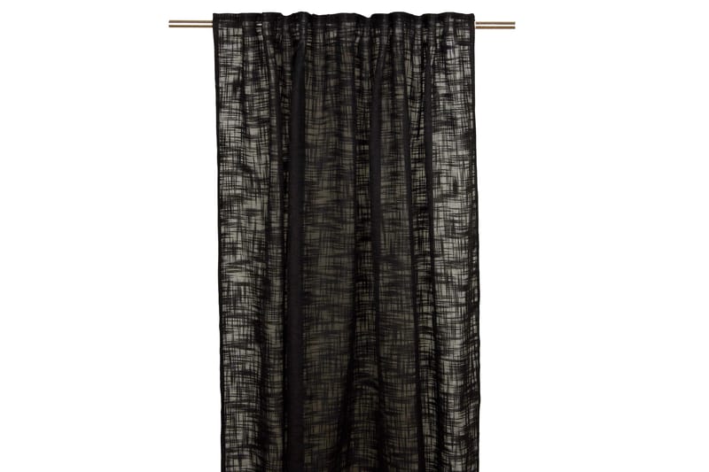Jeff Gardinlængde 135x240 cm - Sort - Tekstiler - Gardiner - Lange gardiner - Gardiner med læg