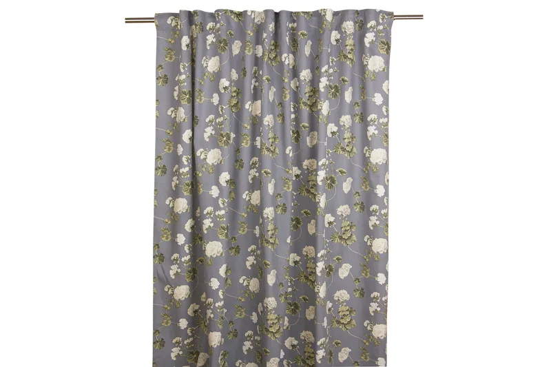 Pelargon Gardinlængde 145x245 cm, Blå