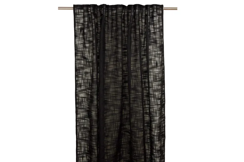 Jeff Gardinlængde 135x280 cm, Sort