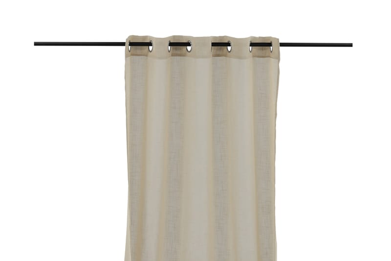 Kaya Gardin m. Kouser 140x290 cm - Beige - Tekstiler - Gardiner - Lange gardiner - Gardiner med kouser