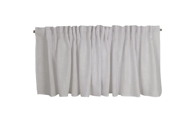 Brooklyn Gardinkappe 55 cm - Hvid - Tekstiler - Gardiner - Cafégardin