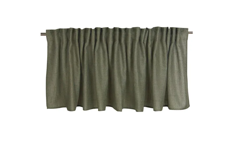Brooklyn Gardinkappe 55 cm - Mørkegrøn - Tekstiler - Gardiner - Lange gardiner - Gardiner med læg