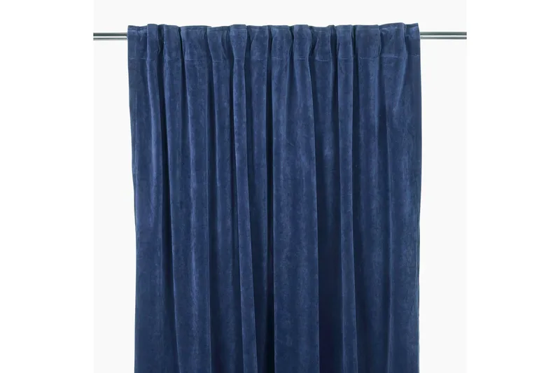 Velvet Velourgardin 2-pak, Marineblå