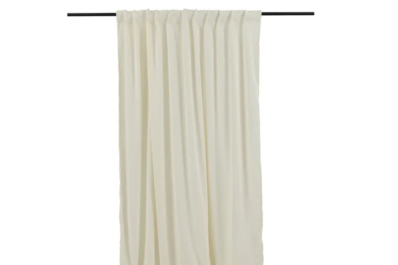 Elma Gardin 140x290 cm - Hvit - Tekstiler - Gardiner - Lange gardiner - Gardiner med løbegang