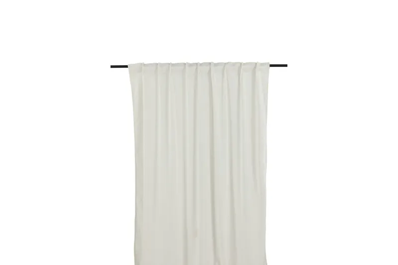 Mary Gardin 135x250 cm - Hvit - Tekstiler - Gardiner - Lange gardiner - Gardiner med løbegang