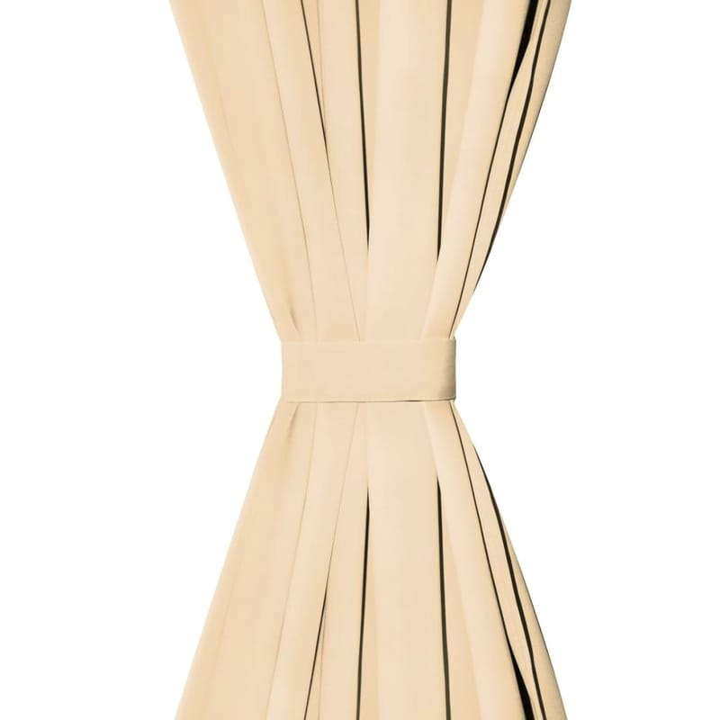 gardiner i mikro-satin 2 stk. med løkker 140 x 175 cm beige - Beige - Tekstiler - Gardiner - Mørkelægningsgardin