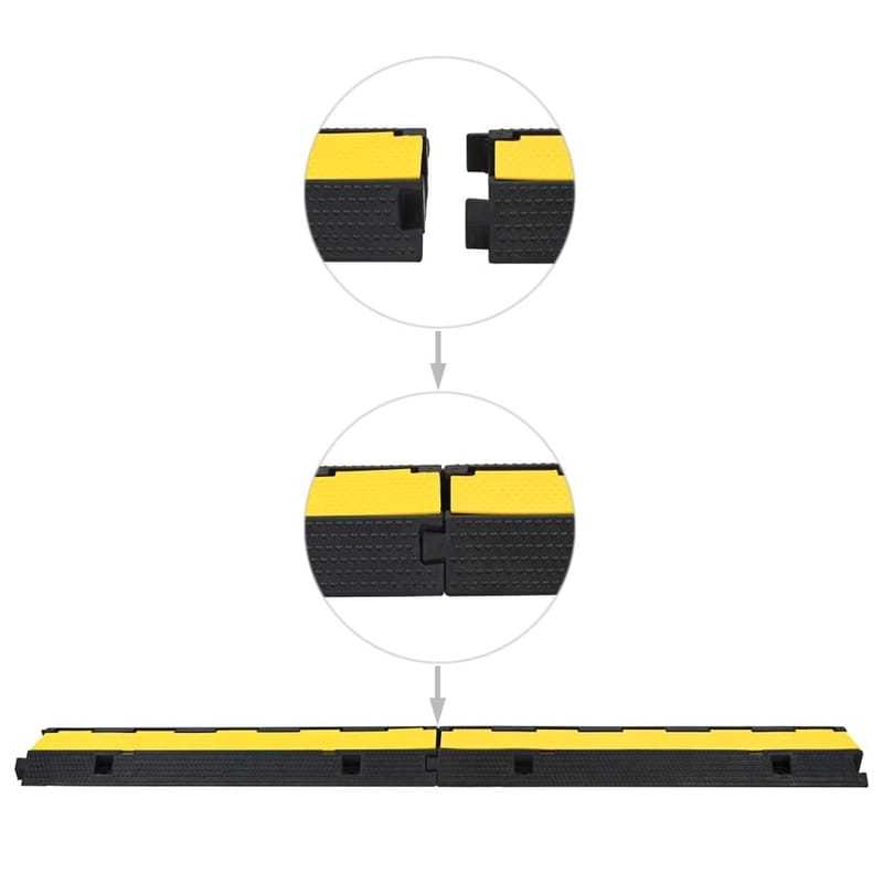 kabelbeskytter rampe 1 kanal gummi 100 cm - Gul - Tekstiler - Gardiner - Mørkelægningsgardin