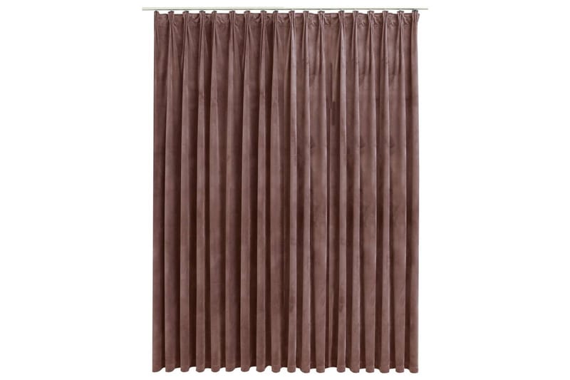 mørklægningsgardin med kroge 290 x 245 cm fløjl gammelrosa - Lyserød - Tekstiler - Gardiner - Mørkelægningsgardin