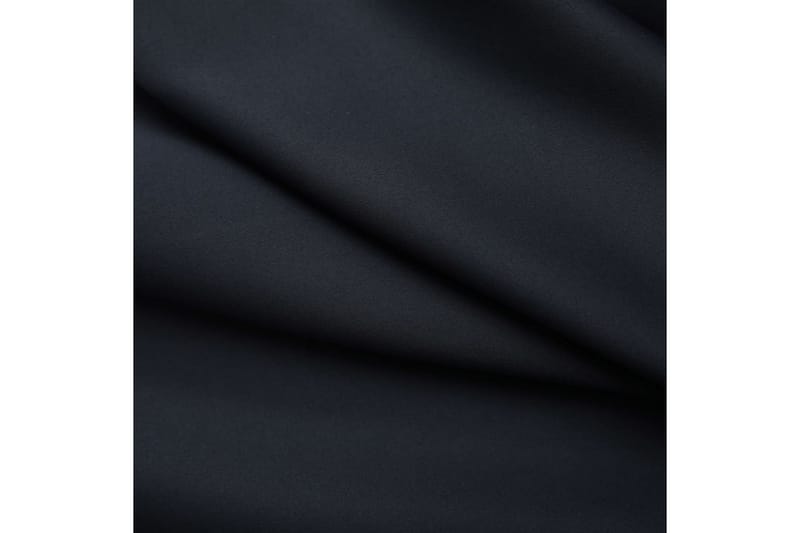 mørklægningsgardin med kroge 290 x 245 cm sort - Sort - Mørkelægningsgardin