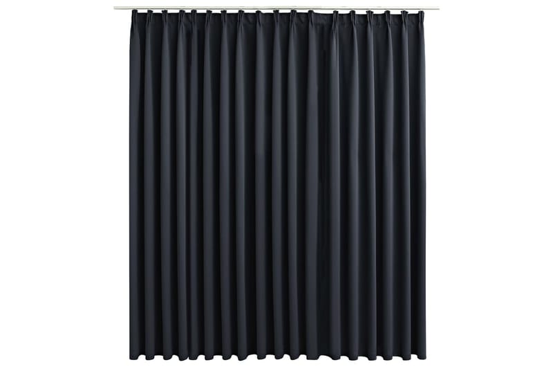 mørklægningsgardin med kroge 290 x 245 cm sort - Sort - Tekstiler - Gardiner - Mørkelægningsgardin