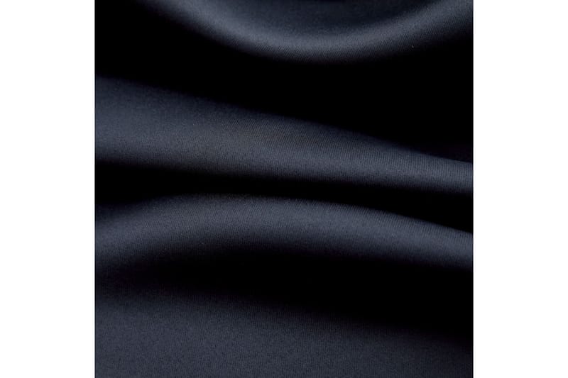 mørklægningsgardin med metalringe 290 x 245 cm sort - Sort - Mørkelægningsgardin