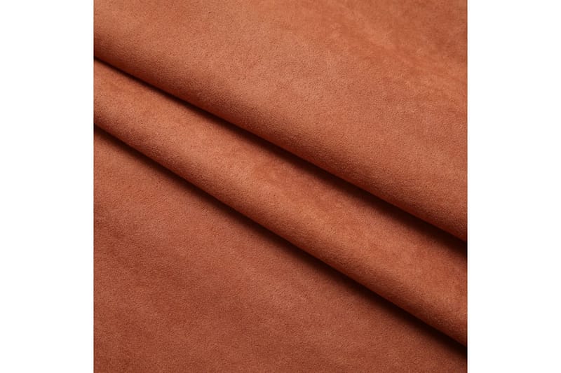 mørklægningsgardiner 2 stk. med kroge 140 x 245 cm rustrød - Orange - Tekstiler - Gardiner - Mørkelægningsgardin