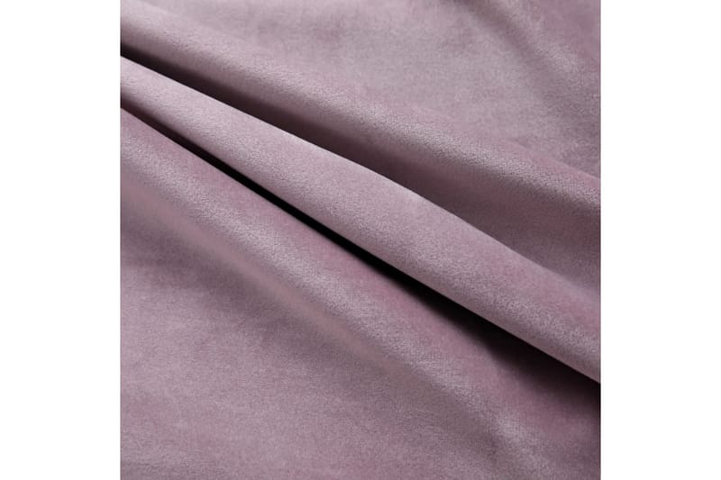 mørklægningsgardiner 2 stk. ringe 140x175cm fløjl antik rosa - Lyserød - Tekstiler - Gardiner - Mørkelægningsgardin