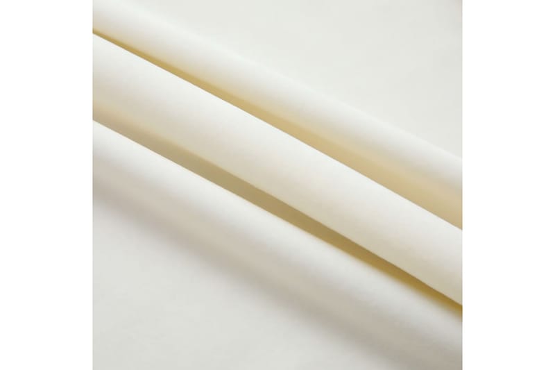 mørklægningsgardiner kr&e 2 stk. 140x175 cm fløjl creme - Creme - Tekstiler - Gardiner - Mørkelægningsgardin