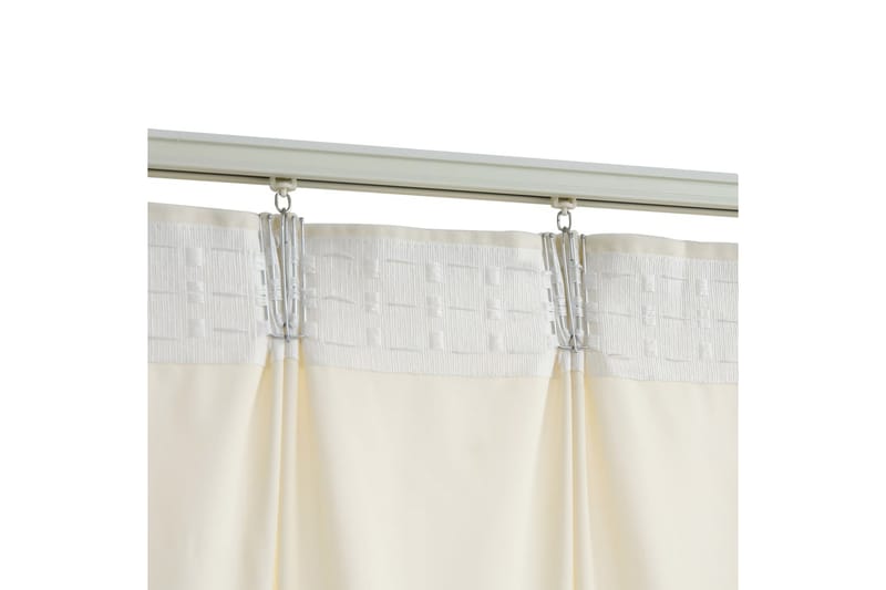 mørklægningsgardiner kr&e 2 stk. 140x175 cm fløjl creme - Creme - Tekstiler - Gardiner - Mørkelægningsgardin