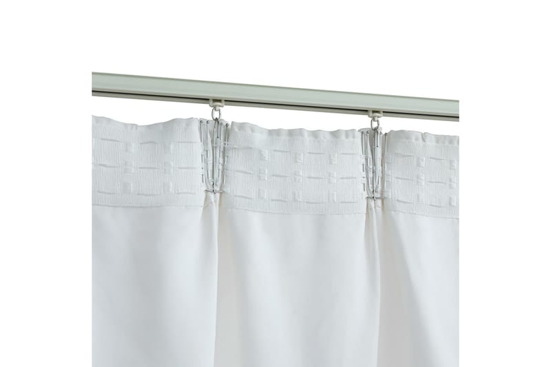 mørklægningsgardiner med kroge 2 stk. 140 x 175 cm råhvid - Hvid - Tekstiler - Gardiner - Mørkelægningsgardin