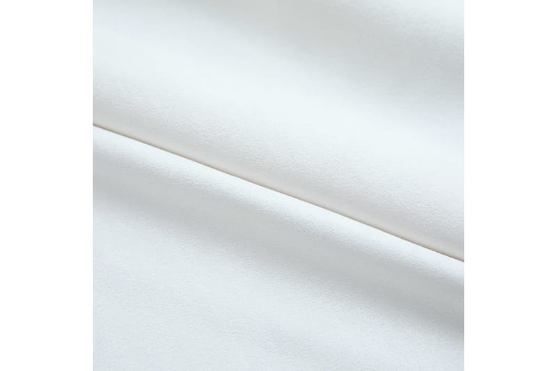 mørklægningsgardiner med kroge 2 stk. 140 x 225 cm råhvid - Hvid - Tekstiler - Gardiner - Mørkelægningsgardin