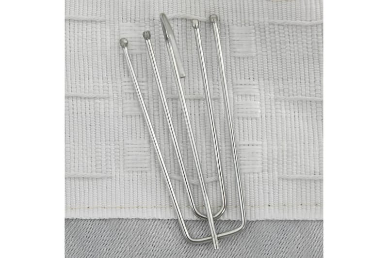 Mørklægningsgardiner Med Kroge 2 Stk. Hør-Look 140x175 cm - Tekstiler - Gardiner - Mørkelægningsgardin