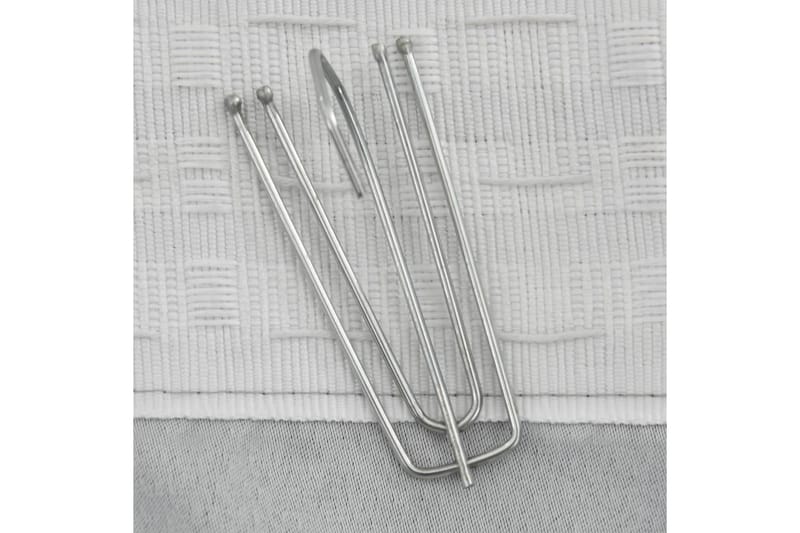 Mørklægningsgardiner Med Kroge 2 Stk. Hør-Look 140x225cm Grå - Tekstiler - Gardiner - Mørkelægningsgardin