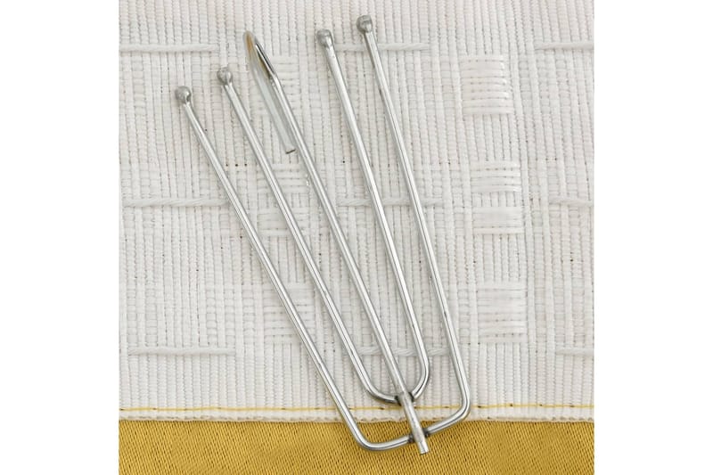 Mørklægningsgardiner Med Kroge 2 Stk. Hør-Look 140x245cm Gul - Tekstiler - Gardiner - Mørkelægningsgardin