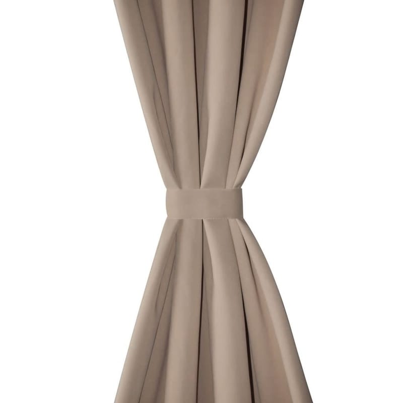 mørklægningsgardiner med metalringe 2 stk. creme 135x245 cm - Creme - Tekstiler - Gardiner - Mørkelægningsgardin