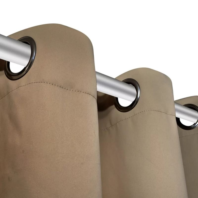 mørklægningsgardiner med metalringe 2 stk. creme 135x245 cm - Creme - Tekstiler - Gardiner - Mørkelægningsgardin