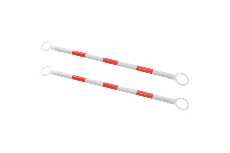 tilbagetrækkelige trafikkeglestænger 2 stk. 130-215 cm - Hvid - Tekstiler - Gardiner - Mørkelægningsgardin