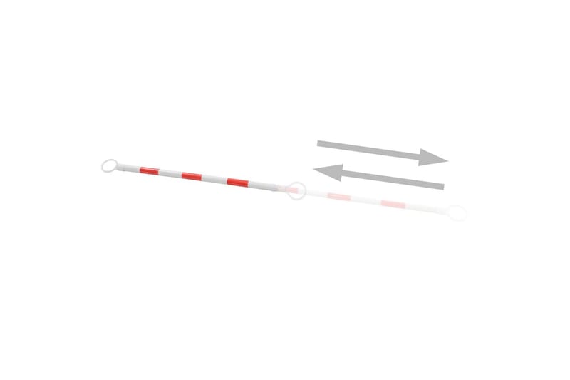 tilbagetrækkelige trafikkeglestænger 2 stk. 130-215 cm - Hvid - Tekstiler - Gardiner - Mørkelægningsgardin