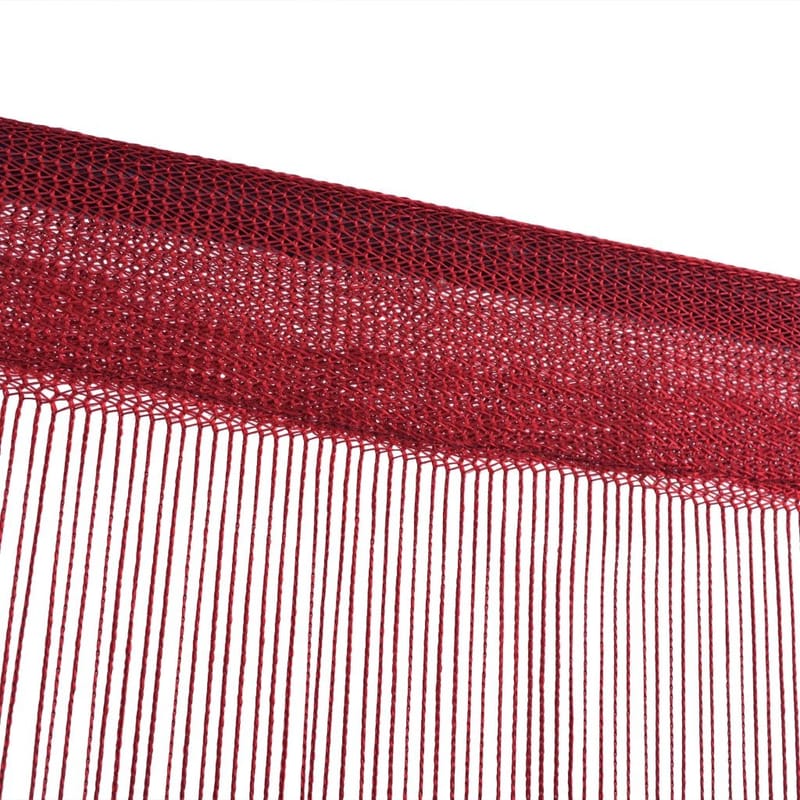 trådgardiner 2 stk. 100 x 250 cm bordeauxfarvet - Rød - Tekstiler - Gardiner - Mørkelægningsgardin