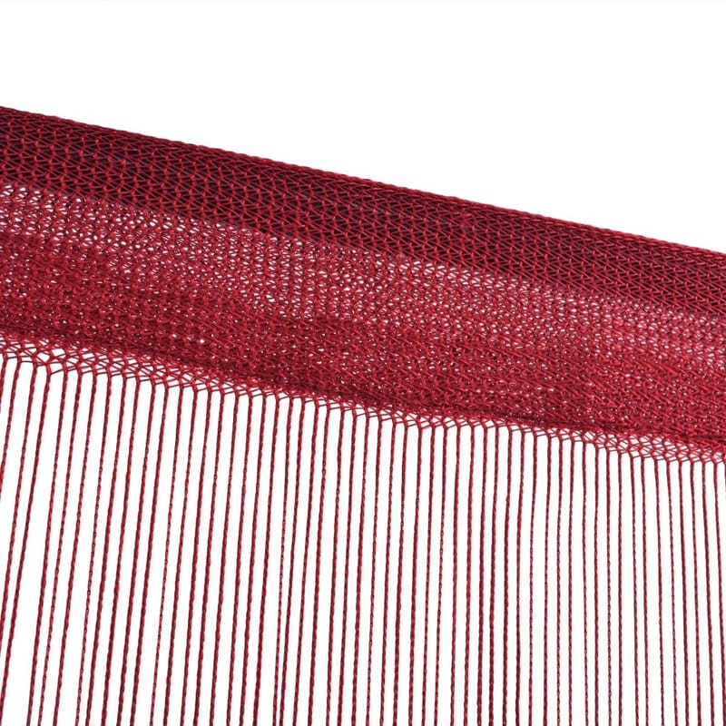 trådgardiner 2 stk. 100 x 250 cm bordeauxfarvet - Rød - Mørkelægningsgardin