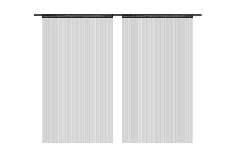 trådgardiner 2 stk. 140 x 250 cm sort - Sort - Tekstiler - Gardiner - Mørkelægningsgardin