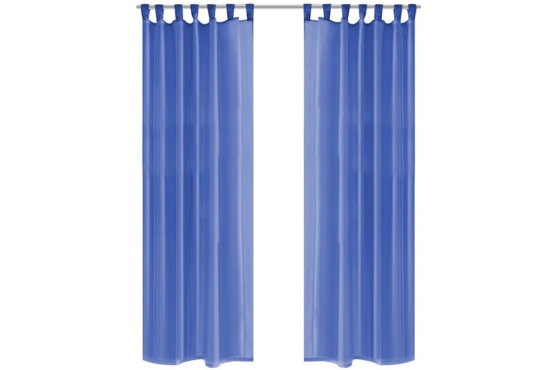 voile-gardiner 2 stk. 140x245 cm kongeblå - Blå - Mørkelægningsgardin
