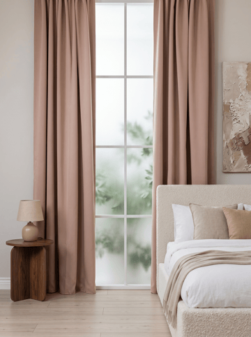 Mørklægningsgardin Klara 140x250 cm - Taupe - Tekstiler - Gardiner - Mørkelægningsgardin