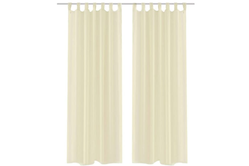 Creme gardin 140 x 225 cm 2 stk - Creme - Panelgardin